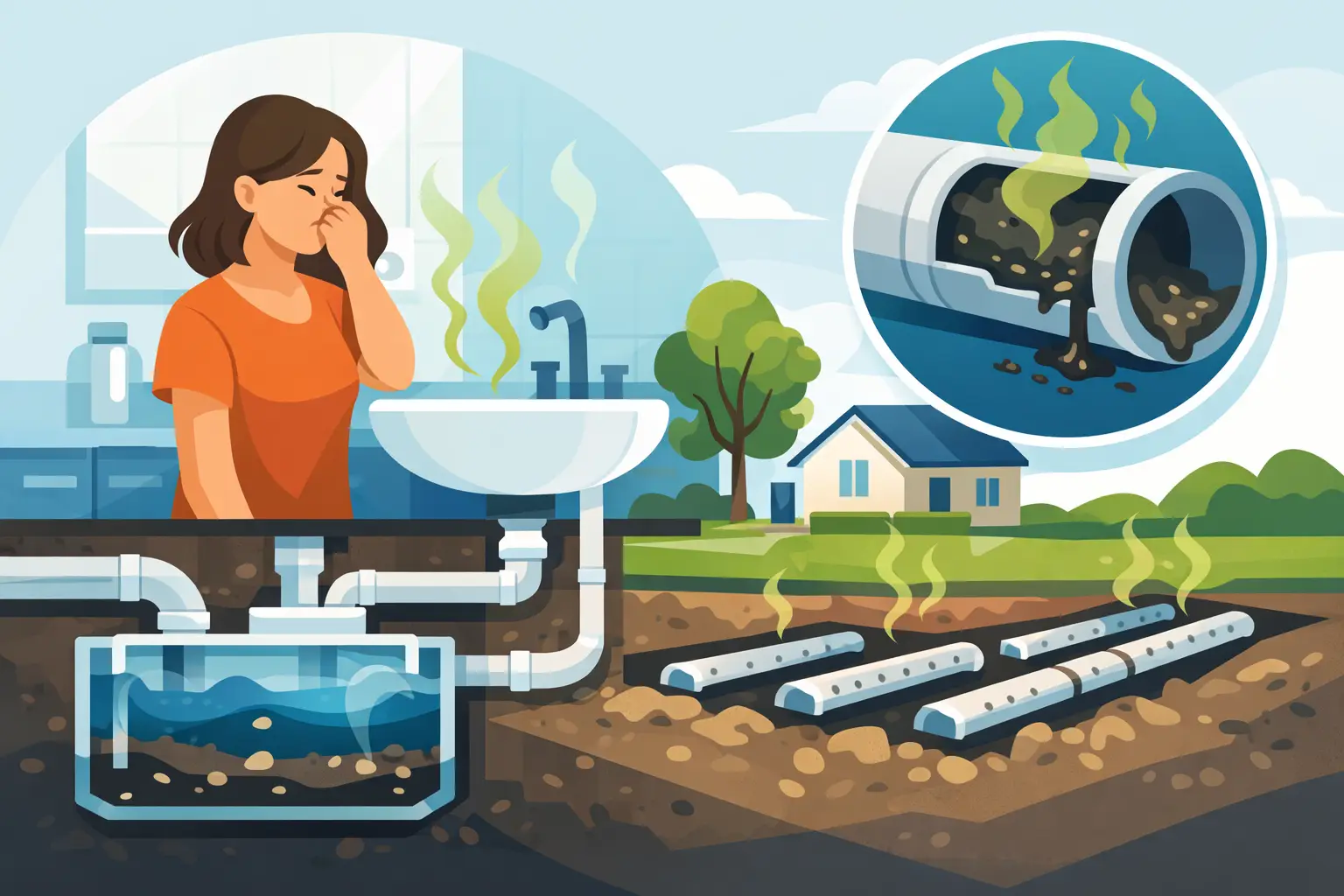 Why Septic Drains Smell Indoors and What to Do