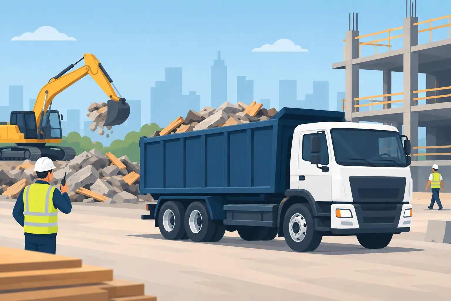 Construction Debris Transport Without Jobsite Delays