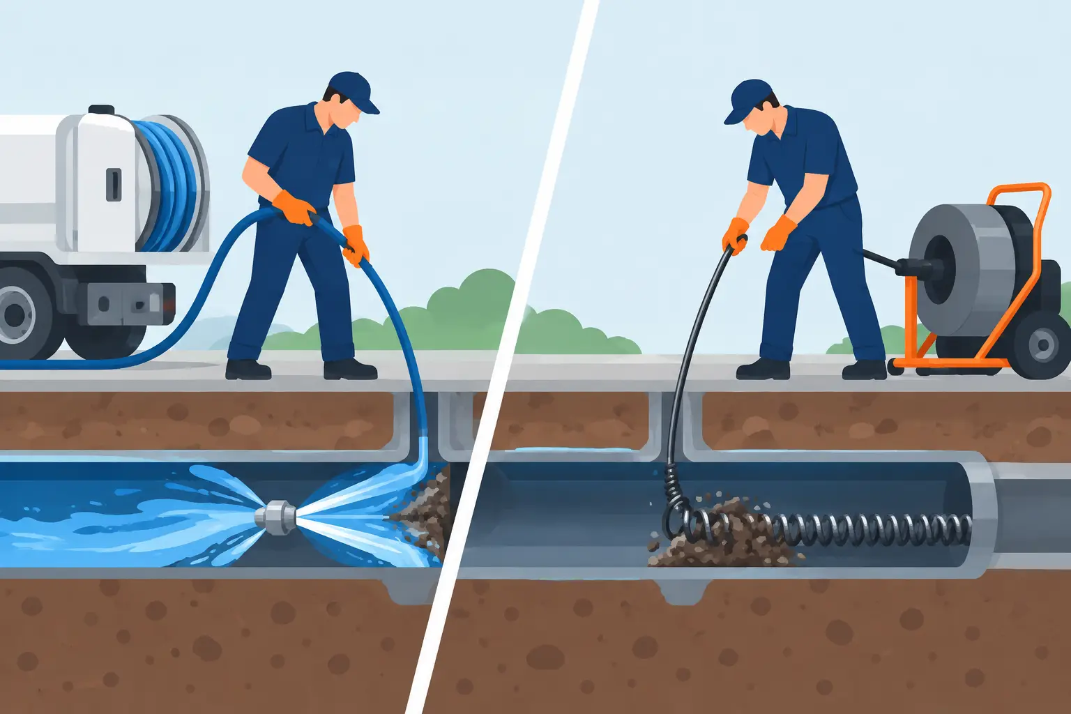 Line Jetting Versus Line Rodding for Clogs